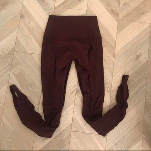 Lululemon Maroon Legging Wunder Under Stirrup 6